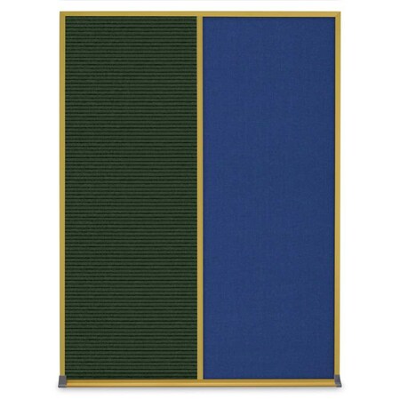 United Visual Products Single Door Radius Corkboard, 24"X36", S UV8001-SATIN-BLSPRU